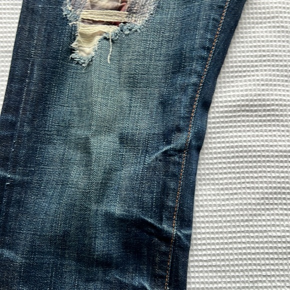 Adriano Goldschmied distressed jeans, size 26R, tomboy boyfriend fit - Picture 9 of 12